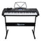Karrera 61 Key Electronic Keyboard Piano with Stand Black