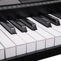 Karrera 61 Key Electronic Keyboard Piano with Stand Black