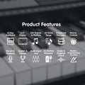 Karrera 61 Key Electronic Keyboard Piano with Stand Black