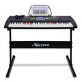 Karrera 61 Key Electronic LED Keyboard Piano Stand Black