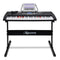 Karrera 61 Key Electronic LED Keyboard Piano Stand Black