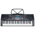 Karrera 61 Key Electronic LED Keyboard Piano Stand Black