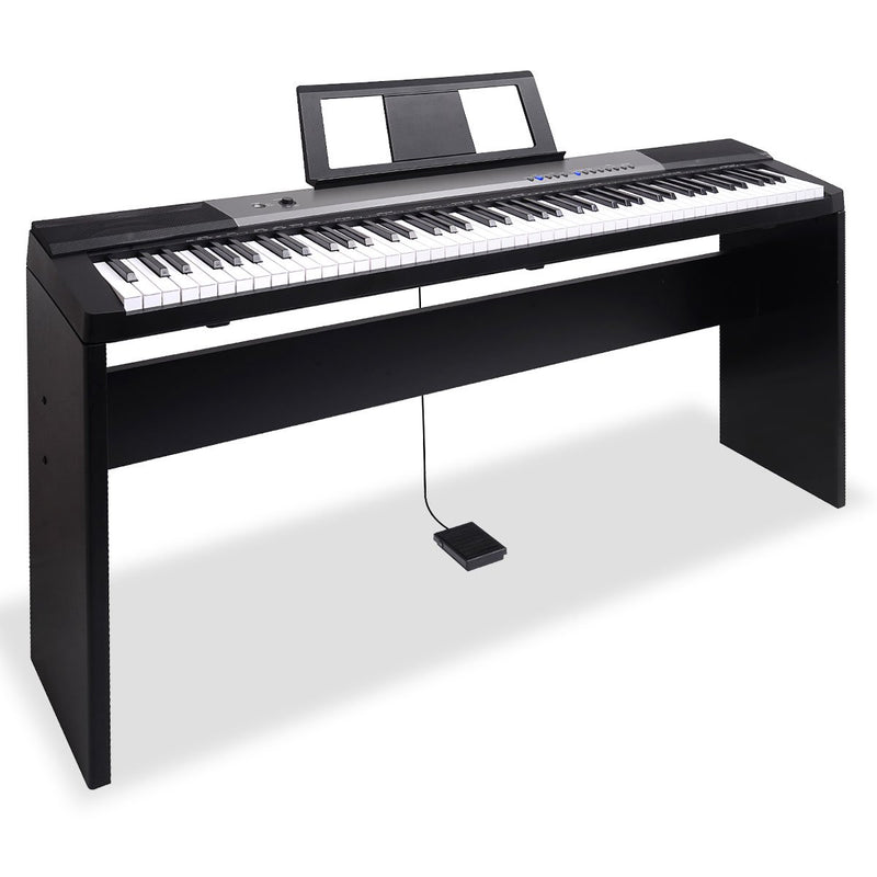 Karrera 88 Keys Electronic Keyboard Piano Black with Stand