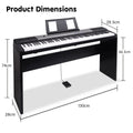 Karrera 88 Keys Electronic Keyboard Piano Black with Stand