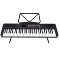 Karrera 61-Key Electronic Piano Keyboard LED Stand Black
