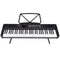 Karrera 61-Key Electronic Piano Keyboard LED Stand Black