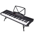 Karrera 61-Key Electronic Piano Keyboard LED Stand Black