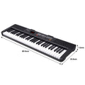 Karrera 61-Key Electronic Piano Keyboard LED Stand Black