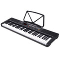 Karrera 61-Key Electronic Piano Keyboard LED Stand Black