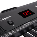 Karrera 61-Key Electronic Piano Keyboard LED Stand Black