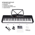 Karrera 61-Key Electronic Piano Keyboard LED Stand Black