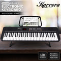 Karrera 61-Key Electronic Piano Keyboard LED Stand Black