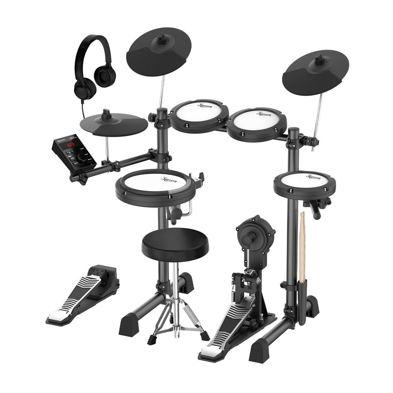 Karrera 18S Electronic Drum Kit Mesh Pads Bluetooth USB MIDI