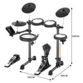 Karrera 18S Electronic Drum Kit Mesh Pads Bluetooth USB MIDI