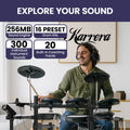 Karrera 18S Electronic Drum Kit Mesh Pads Bluetooth USB MIDI