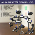 Karrera 18S Electronic Drum Kit Mesh Pads Bluetooth USB MIDI