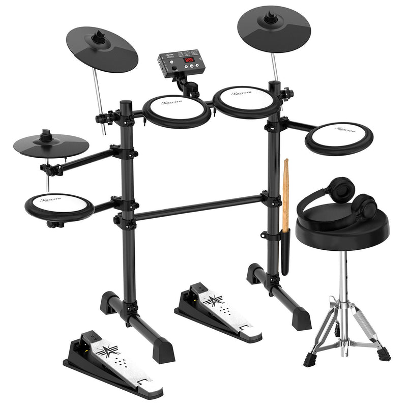 Karrera TDX-16 Electronic Drum Kit Mesh Pads LCD Headphones Stool