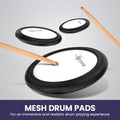 Karrera TDX-16 Electronic Drum Kit Mesh Pads LCD Headphones Stool