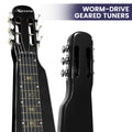 Karrera 29in 6-String Lap Steel Hawaiian Guitar Black