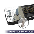 Karrera 29in 6-String Lap Steel Hawaiian Guitar Black