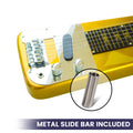 Karrera 29in Lap Steel Guitar 6-String Hawaiian Metallic Gold