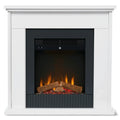 Dimplex Embassy 2kW Mini Mantle Electric Fireplace Suite, Freestanding Optiflame LED Flame Effect Heater, White