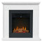 Dimplex Embassy 2kW Mini Mantle Electric Fireplace Suite, Freestanding Optiflame LED Flame Effect Heater, White