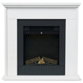 Dimplex Embassy 2kW Mini Mantle Electric Fireplace Suite, Freestanding Optiflame LED Flame Effect Heater, White