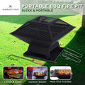 Wallaroo Portable Fire Pit BBQ Outdoor Camping Cooking Grill