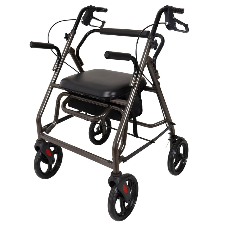 Orthonica Rollator Walker Foldable Steel Frame Grey Lightweight