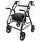 Orthonica Rollator Walker Foldable Steel Frame Grey Lightweight