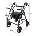 Orthonica Rollator Walker Foldable Steel Frame Grey Lightweight