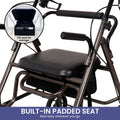Orthonica Rollator Walker Foldable Steel Frame Grey Lightweight
