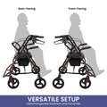 Orthonica Rollator Walker Foldable Steel Frame Grey Lightweight