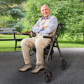 Orthonica Rollator Walker Foldable Steel Frame Grey Lightweight