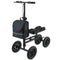 Orthonica Foldable Steel Knee Scooter Mobility Walker with 10-Inch Wheels Height Adjustable Storage Bag 136kg