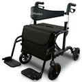 Orthonica 2-in-1 Rollator Wheelchair Aluminium Foldable Black
