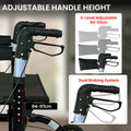 Orthonica 2-in-1 Rollator Wheelchair Aluminium Foldable Black
