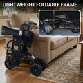 Orthonica 2-in-1 Rollator Wheelchair Aluminium Foldable Black