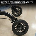 Orthonica 2-in-1 Rollator Wheelchair Aluminium Foldable Black