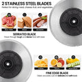 Pronti Black Electric Food Slicer 200W with Adjustable Thickness 1 to 15mm Serrated and Fine Edge Stainless Steel Blades
