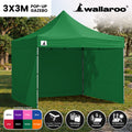 Wallaroo 3x3m Gazebo Tent Marquee Popup Green Outdoor