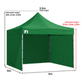 Wallaroo 3x3m Gazebo Tent Marquee Popup Green Outdoor