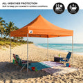 Wallaroo 3x3m Pop Up Gazebo Marquee Tent Orange Outdoor Folding Canopy with 5 Walls Sandbags Carry Bag Market Camping