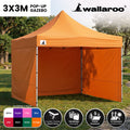 Wallaroo 3x3m Gazebo Tent Marquee Pop Up Outdoor Orange
