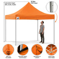 Wallaroo 3x3m Gazebo Tent Marquee Pop Up Outdoor Orange