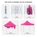 Wallaroo Gazebo 3x3 Pop Up Marquee Outdoor Pink Tent