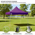 Wallaroo 3x3m Pop Up Gazebo Marquee Outdoor Canopy Folding Shade Tent with 5 Walls, Sandbags & Carry Bag - Purple