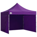 Wallaroo 3x3m Pop Up Gazebo Tent Purple Outdoor Marquee