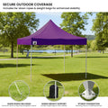 Wallaroo 3x3m Pop Up Gazebo Tent Purple Outdoor Marquee